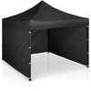 Sodo paviljonas su 3 sienomis, 3 x 3 m, juodas, Plonos