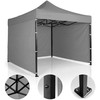 Sodo paviljonas su 3 sienomis, 3 x 3 m, pilkas, Plonos