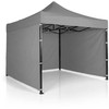 Sodo paviljonas su 3 sienomis, 3 x 3 m, pilkas, Plonos