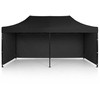 Sodo paviljonas su 3 sienomis, 3 x 6 m, juodas, Plonos
