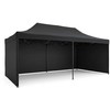 Sodo paviljonas su 3 sienomis, 3 x 6 m, juodas, Plonos