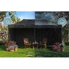 Sodo paviljonas su 3 sienomis, 3 x 6 m, juodas, Plonos