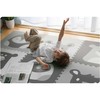 Ricokids Porolono kilimėlis dėlionės 180x180 cm 9 vnt Pilki gyvūnai