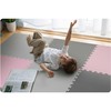 Ricokids Putplasčio dėlionės kilimėlis 180x180cm 9 vnt. pilkai rožinės spalvos