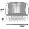 14 pėdų / 435 cm profiliuotas sodo batutas su vidiniu tinklu „Neo-Sport“