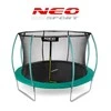 14 pėdų / 435 cm profiliuotas sodo batutas su vidiniu tinklu „Neo-Sport“