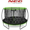8 pėdų / 252 cm profiliuotas sodo batutas su vidiniu tinklu „Neo-Sport“