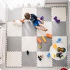 Ricokids Putplasčio dėlionės kilimėlis, baltas ir pilkas, 60 x 60 cm, 9 vnt.