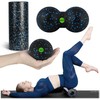 Neo-Sport Mankštos volelio + kamuolio + dvigubo masažo kamuolio rinkinys NS-998, juodas ir mėlynas