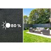 Plonos Tinklelis nuo šešėlių 1,2 x 25 m, 110 g/m2 + 50 spaustukų, pilkas