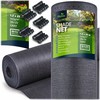 Plonos Tinklelis nuo šešėlių 1,2 x 25 m, 140 g/m2 + 50 spaustukų, pilkas