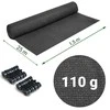 Tinklelis nuo šešėlių 1,5 x 25 m, 110 g/m² + 50 spaustukų, pilkas