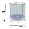 Vaikiškas sodo batutas 140 cm 4,5 pėdų Neo-Sport