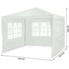 Sodo paviljonas su 3 sienomis, 3 x 3 m, baltas, Plonos