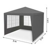 Sodo paviljonas su 4 sienomis, 3 x 3 m, pilkas, Plonos