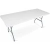 Plonos Sulankstomas plonas baltas lauko aptarnavimo stalas 180 cm