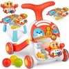 Ricokids Vaikiškas edukacinis staliukas 2in1 RK-810 baltai raudonas