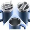 Berdsen mėlynas vakuuminis termosas-puodelis su šiaudelių rinkiniu 1180 ml