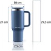 Berdsen mėlynas vakuuminis termosas-puodelis su šiaudeliu 1180 ml