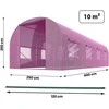 Šiltnamis 2,5 x 4 m (10 m2) rožinis Plonos