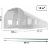 Tunel sodo 3 x 6 m (18m2) balta Plonos