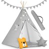 Ricokids Vaikiška tipi palapinė su girlianda ir lemputėmis - pilka