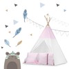 Ricokids Vaikiška tipi palapinė su lemputėmis - rožinė su taškeliais