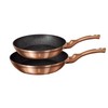 2 GRANITINIŲ KEPUČIŲ RINKINYS 22 / 26CM BERLINGER HAUS METALLIC LINE ROSE GOLD BH-1611-N