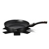 24 cm GRANITINĖS SKELBĖS DALYtuvas DEEP BERLINGER HAUS Juodas ROSE BH-6184