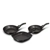 3 DALIES KELIŲ RINKINYS 20/24 / 28cm BERLINGER HAUS Juodas ROSE BH-6156