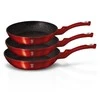 3 GRANITINĖS KELIŲ RINKINYS 20/24/28CM BERLINGER HAUS METALLIC BURGUNDY LINE BH-1288-NF