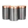 3 VIRTUVĖS KONTEERIŲ RINKINYS BERLINGER HAUS MOONLIGHT METALLIC LINE BH-6273