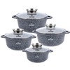 4 MARMURINIŲ PUODŲ RINKINYS 16 20 22 26CM ZILNER ZL-8532