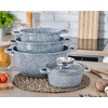 4 MARMURINIŲ PUODŲ RINKINYS 16 20 22 26CM ZILNER ZL-8532