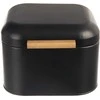 Orion Metalo Duonos Dėžė Juoda 21.5x20x14.5 cm