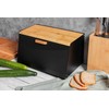 Dvipusė plieninė-medinė duonos dėžutė BRUNBESTE BB-2749