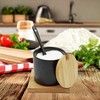 KERAMINIS CUKRAUS DUBENIS SU BAMBUKO STOVE 350ml BRUNBESTE BB-4501