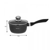 King Hoff KH-1600 Marmurinis puodas Ø16cm / 1,3L su stikliniu dangteliu