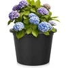 Vilde Vazonas gėlėms 39 cm juodas plastikinis