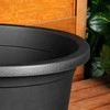 Vilde Vazonas gėlėms 39 cm juodas plastikinis