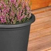 Vilde Juodas plastikinis gėlių vazonas 23 cm - Ekologiškas sodinimo indas