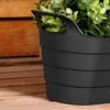 KOOPMAN Sodo vazonas plastikinis juodas 44,5 cm – ilgasis