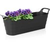 KOOPMAN Sodo vazonas plastikinis juodas 44,5 cm – ilgasis