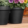 Vilde Ekologiškas Trijų dalių vazonas gėlėms 39,5 cm juodas - Platus
