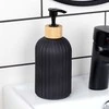 Skysto muilo dozatorius Vilde 400 ml stiklinis juodas