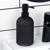 Skysto muilo dozatorius Vilde, juodas stiklinis, 400 ml