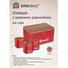 King Hoff Chlebak Duoninė su konteinerių rinkiniu, plienas - bambukas, raudonas „Kinghoff“