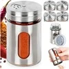 Excellent Houseware Praktinė Prieskonių Dėžutė Stiklinė 100 ml - Prieskonių Barstytuvė - Stiklinė Talpa - Su Daugiasluoksniais Dozavimo Angomis