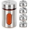 Excellent Houseware Praktinė Prieskonių Dėžutė Stiklinė 100 ml - Prieskonių Barstytuvė - Stiklinė Talpa - Su Daugiasluoksniais Dozavimo Angomis