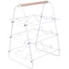 Eh Excellent Houseware Metalinis vyno stovas 9 buteliams baltas 33x29x46 cm